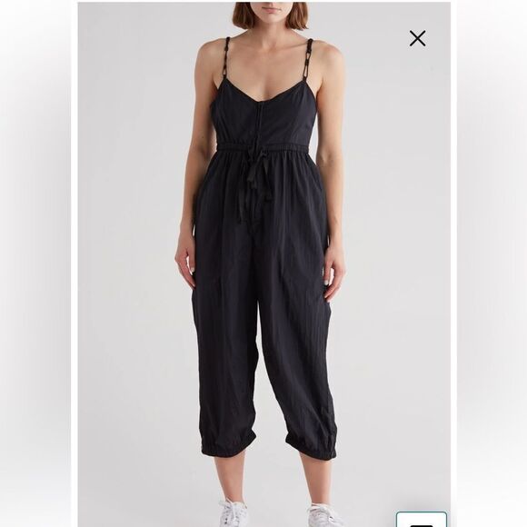 Free people NWT Down To Earth Jumpsuit in black size XS - Picture 1 of 6